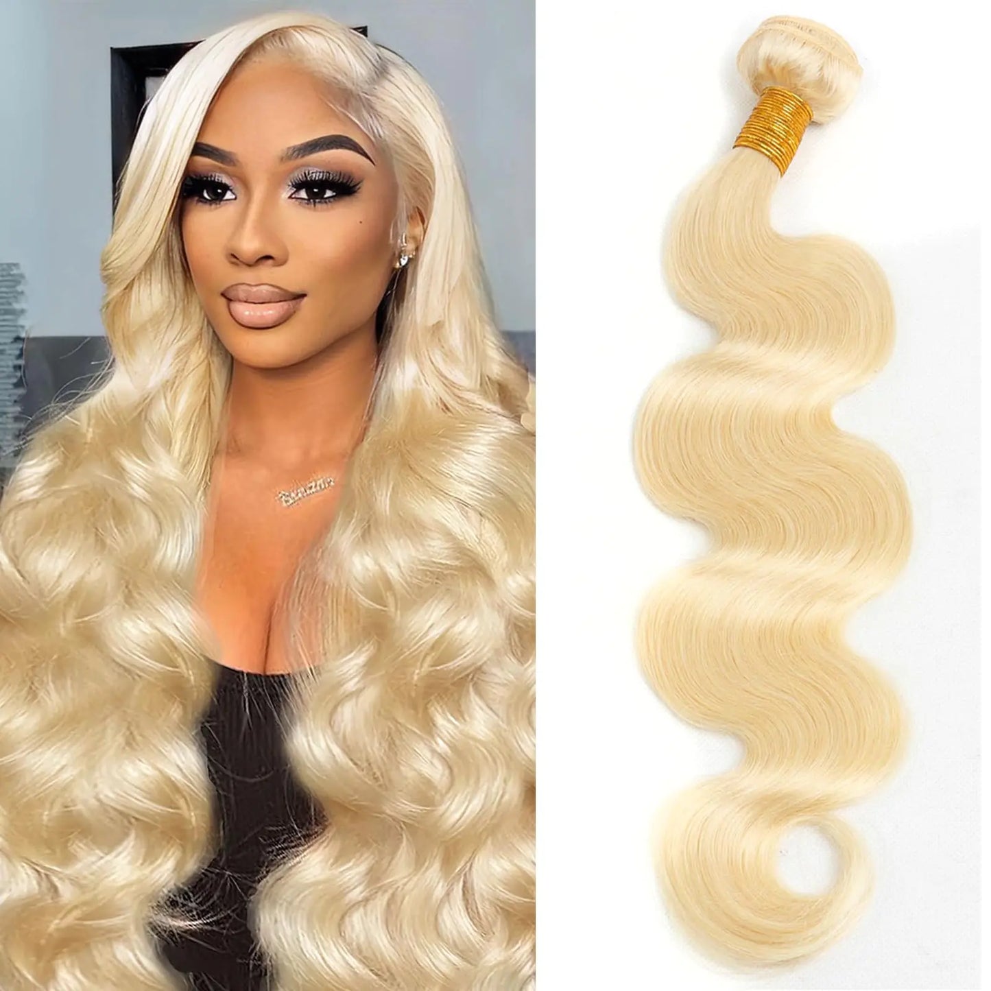 MYDIVA 613 Bundles Human Hair Blonde Body Wave Human Hair Bundles 28 inch 100% Unprocessed Virgin Human Hair Bundles 12A 613 Blonde Bundle Human Hair Weave Extensions